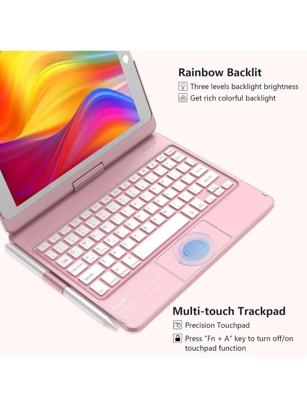 Touchpad Keyboard Case iPad 9th/8th/7th 10.2